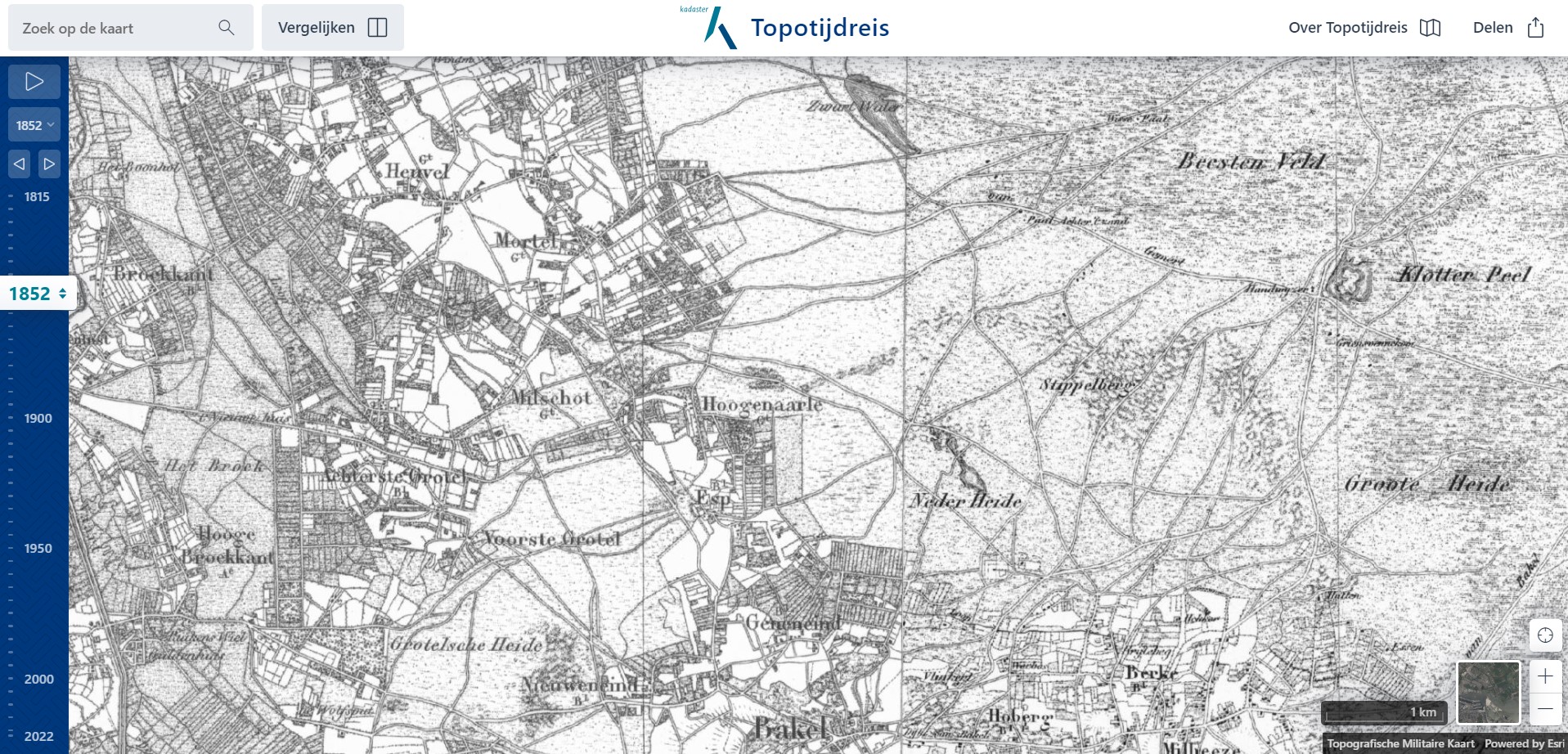 Historische kaart Nederland