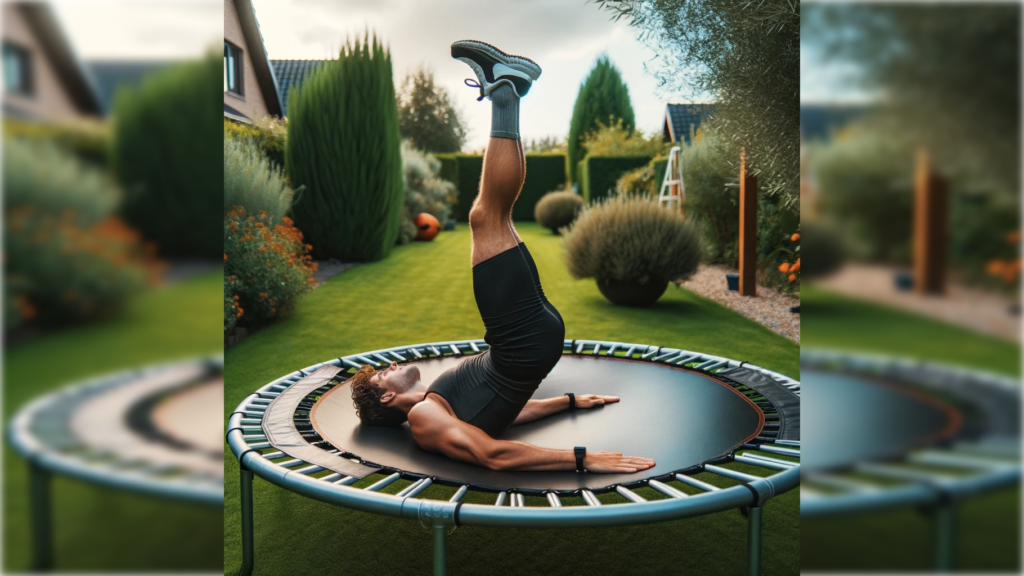 Trampoline oefeningen buikspieren Raise Your Legs