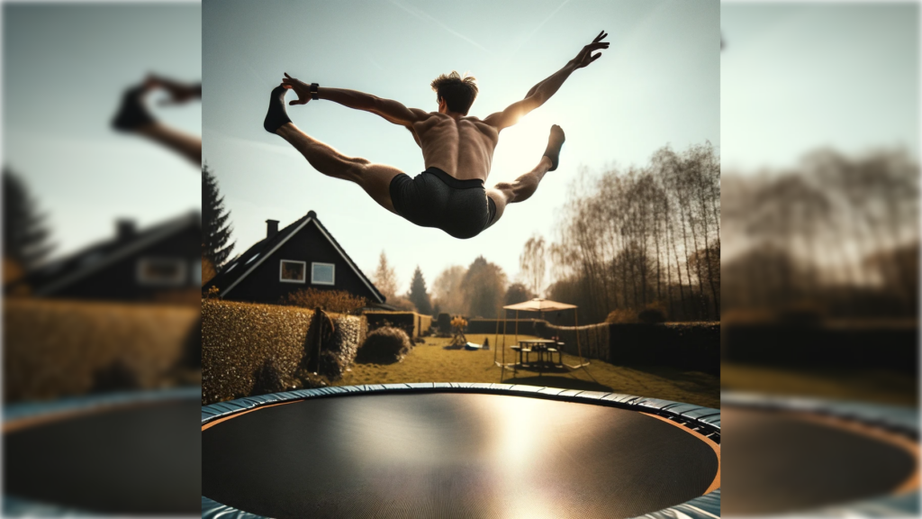 trampoline oefeningen buikspieren Pike Jumps