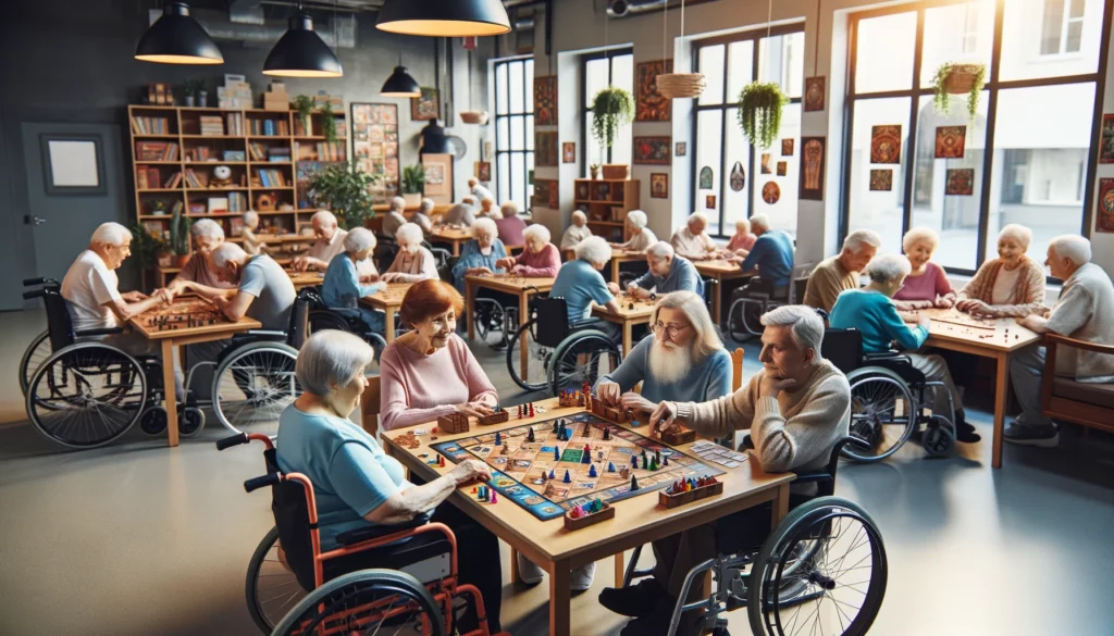 spelletjes spelen activiteiten voor ouderen in rolstoel