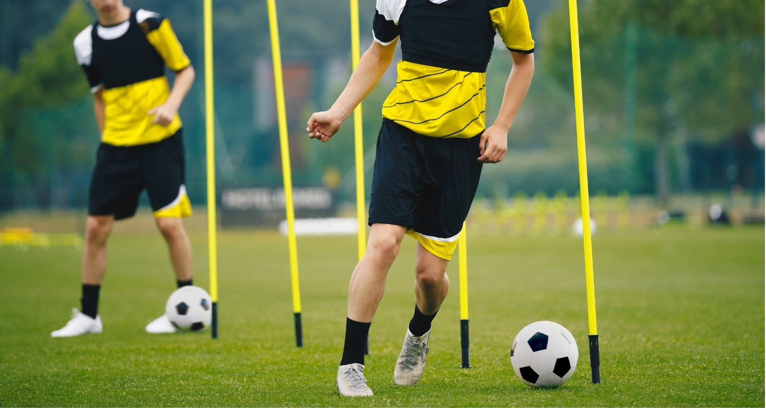 Voetbal training spelletjes