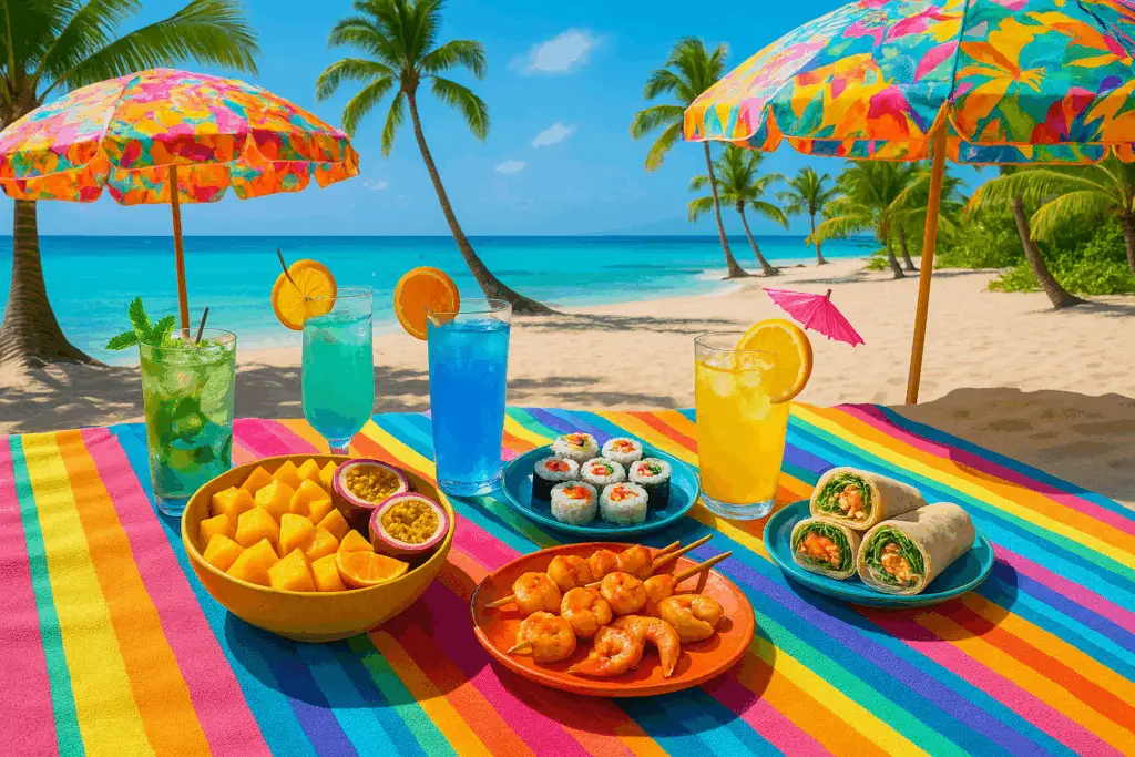Tropische strand picknick