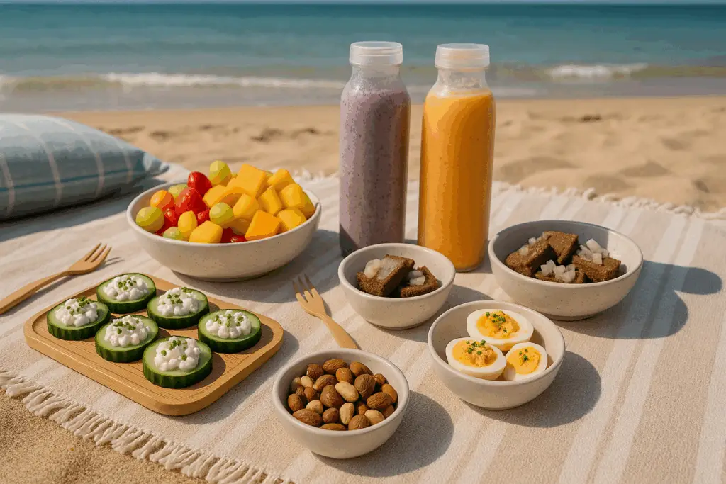 Gezonde strand picknick
