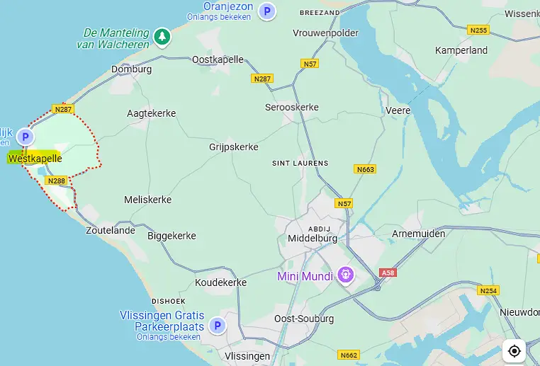 gratis parkeren Westkapelle